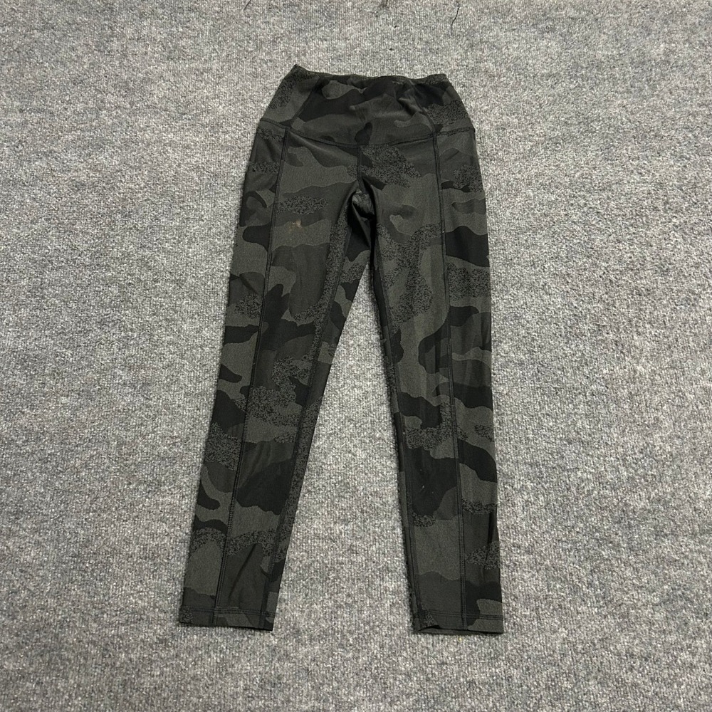 The North Face Leggings Womens Size S Grey Camo High Rise Athletic Pocket